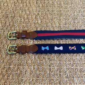 Lot of two (2) boys 26 Leather Man belts